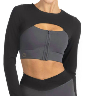 Akalia - Alisha Color Block Activewear Long Sleeve Top