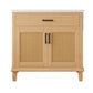 Bathroom Vanity With Ceramic Sink, Modern Free Standing Cabinet