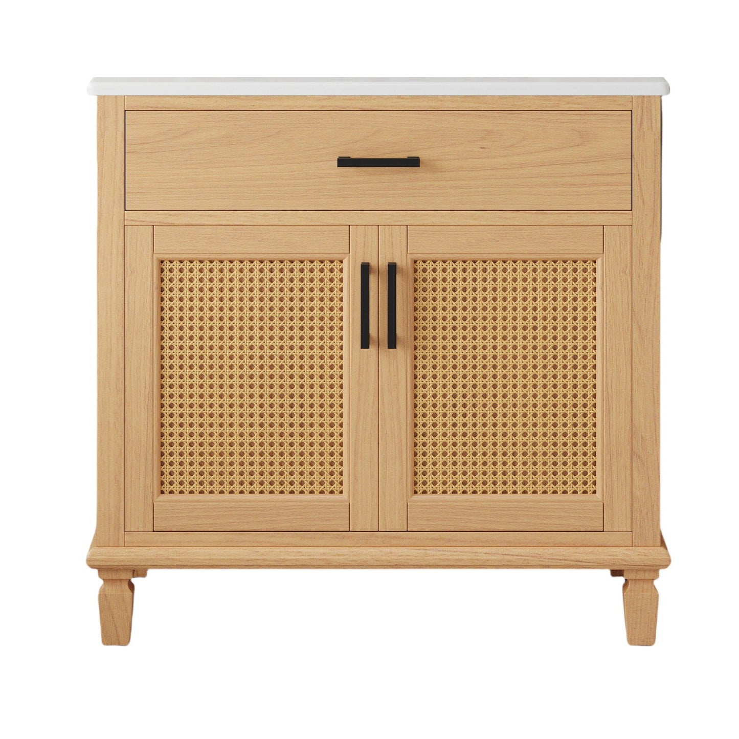 Bathroom Vanity With Ceramic Sink, Modern Free Standing Cabinet