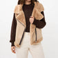 Esqualo - Fake Fur Suedine Gilet Jacket