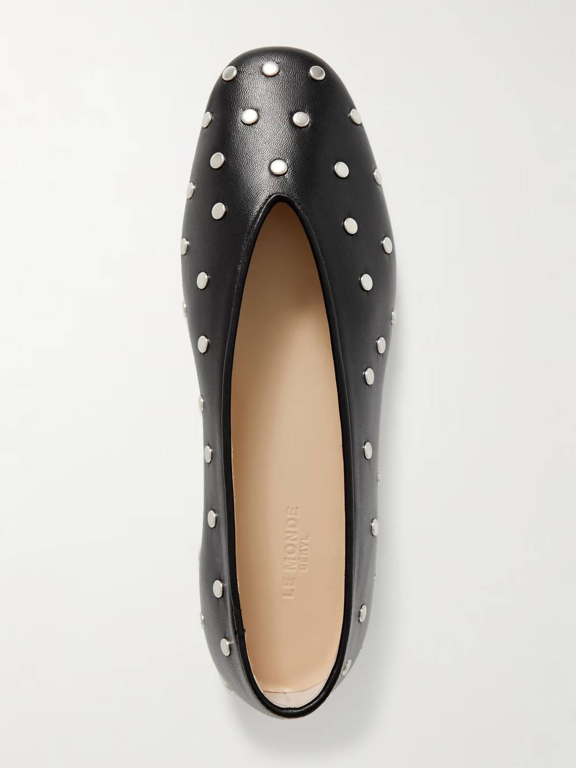 Le Monde Béryl - Women's Regency Slipper Studded Leather Flats