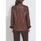 Lysse - Connie Patent Foil Vegan Suede Shacket