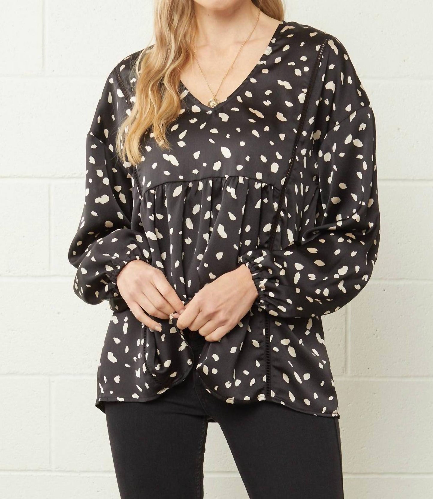 Entro - Leopard & Babydoll Blouse