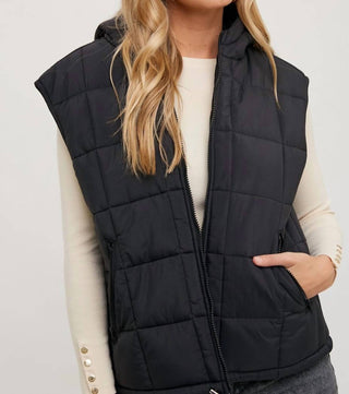 Bluivy - Puffer Zip-Up Hooded Vest