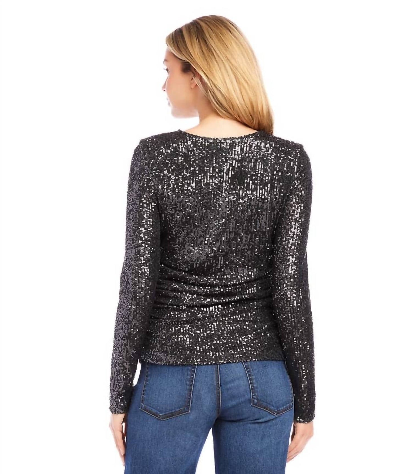 Karen Kane - Sequin Shirred Top