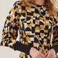 Beat - Geometric Patterned Long Sleeve Top