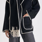 Elan - Jacket with Top Stitch and Removeable Scarf