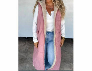 Blakely - Reversible Sherpa & Puffer Long Vest
