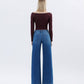Flying Monkey - High Rise Trouser Hem Extreme Wide Leg Jeans