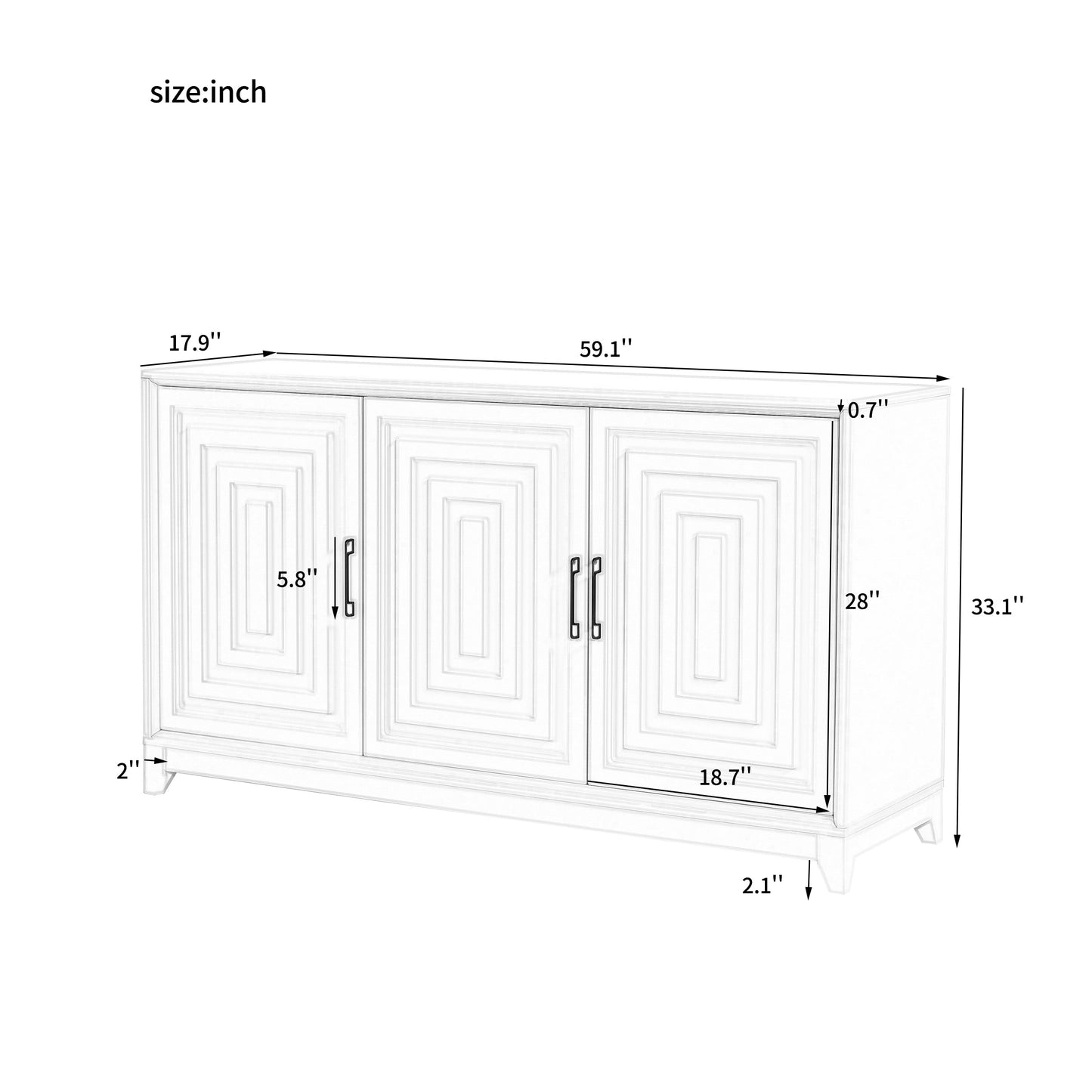 TV Stand for TVs up to 65 Inches, Modern Entertainment Center Media Console
