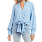 Karen Kane - Long Sleeve Tie-Front Top