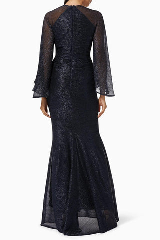 Talbot Runhof - Conley 2 Midnight Pleats Long Dress