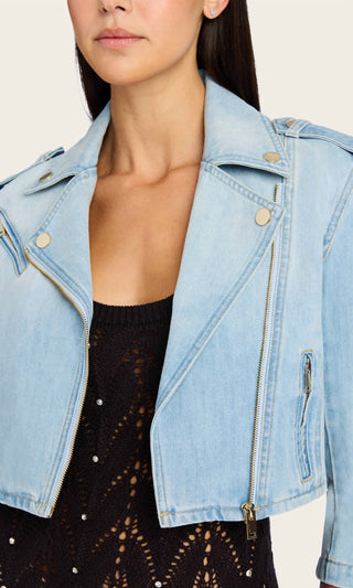 Generation Love - Crawford Denim Moto Jacket