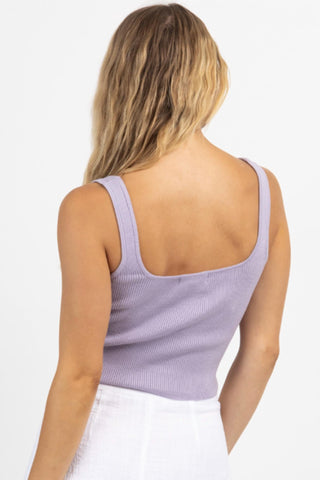 Promesa - BOW BLISS KNIT RIBBED TANK