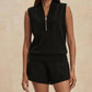 Varley - Beau Sleeveless Half-Zip Sweat Top