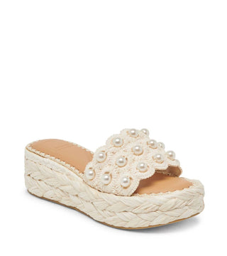 Dolce Vita - Women's Caper Raffia Platform Slide Sandal