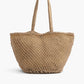 America & Beyond - Women's Beach Please Beaded Macrame Tote Bag