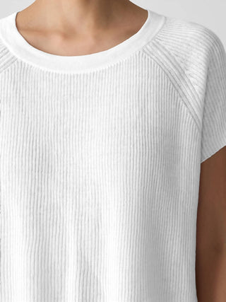 Eileen Fisher - Organic Linen Cotton Jewel Neck Top