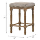 Farsiris Weathered Counter Height Stool Set of 2 - Beige