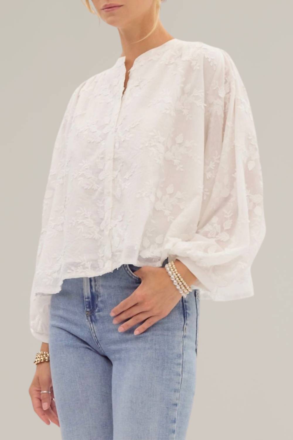 Entro - floral embroidered blouse