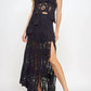 Strut & Bolt - Asymmetric Scalloped Crochet Top