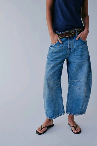 Free People - Good Luck Mid Rise Barrel Jeans