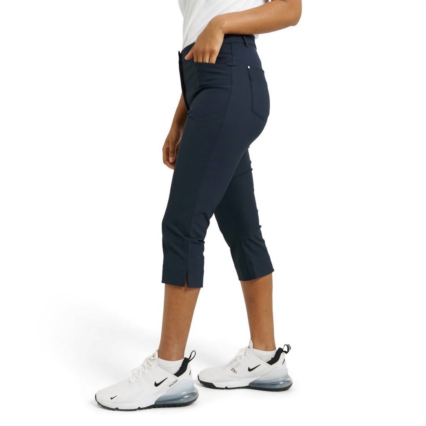 Abacus Sportswear Us - Elite High Waist 4-ways Stretch Golf Capri Pants