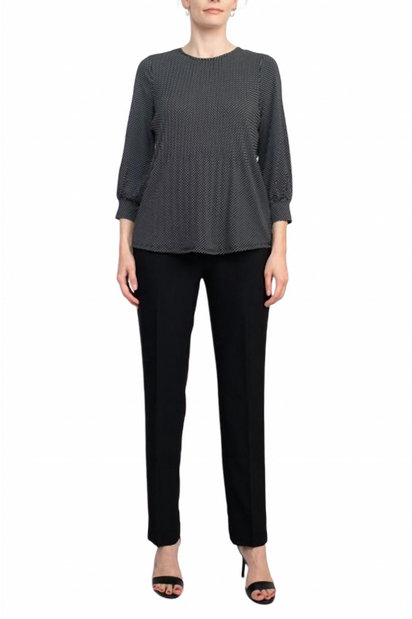 Adrianna Papell - Three-quarter Sleeve Crepe Top