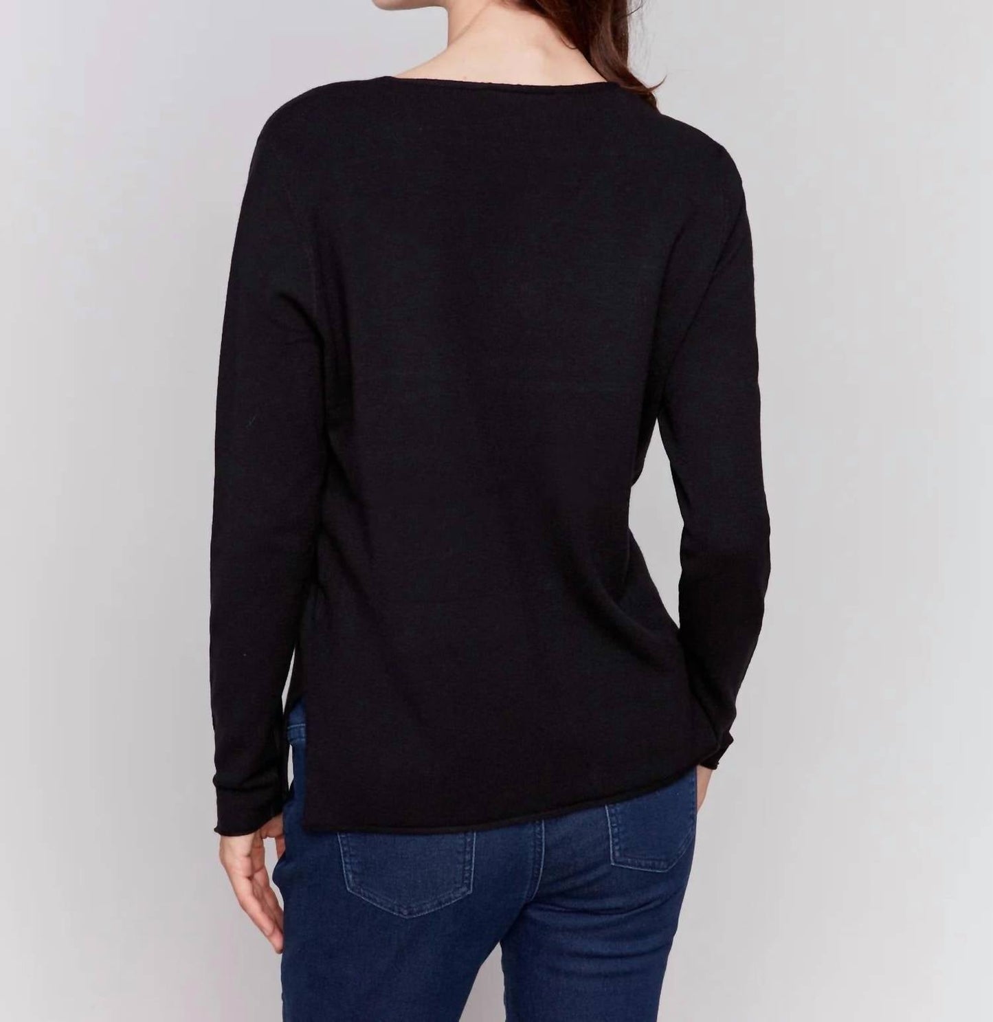 Charlie B - Long Sleeve V-neck Sweater
