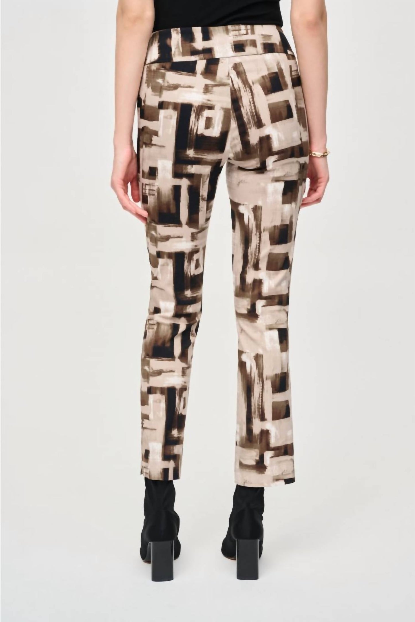 Joseph Ribkoff - Abstract Print Pull On Slim Pant