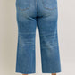Judy Blue - High Rise Rigid Magic Destroy Hem Crop Wide Leg- Plus