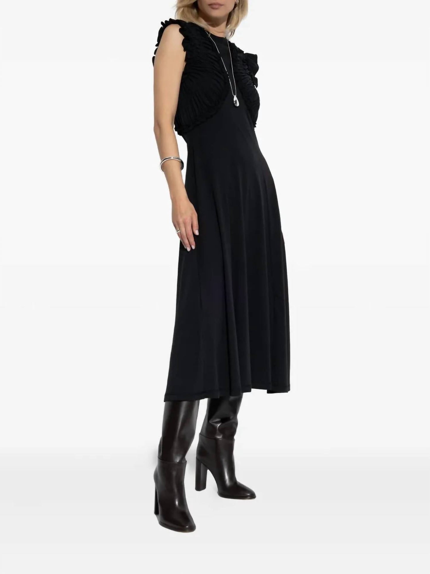 Ulla Johnson - Shiva Sleeveless Ruffled Midi Dress