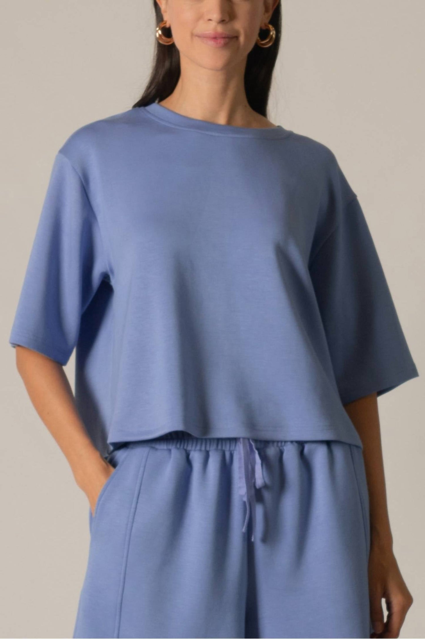 Before You Collection - Cornflower Scuba Top