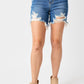 Judy Blue - Destroyed Fray Hem Jean Shorts