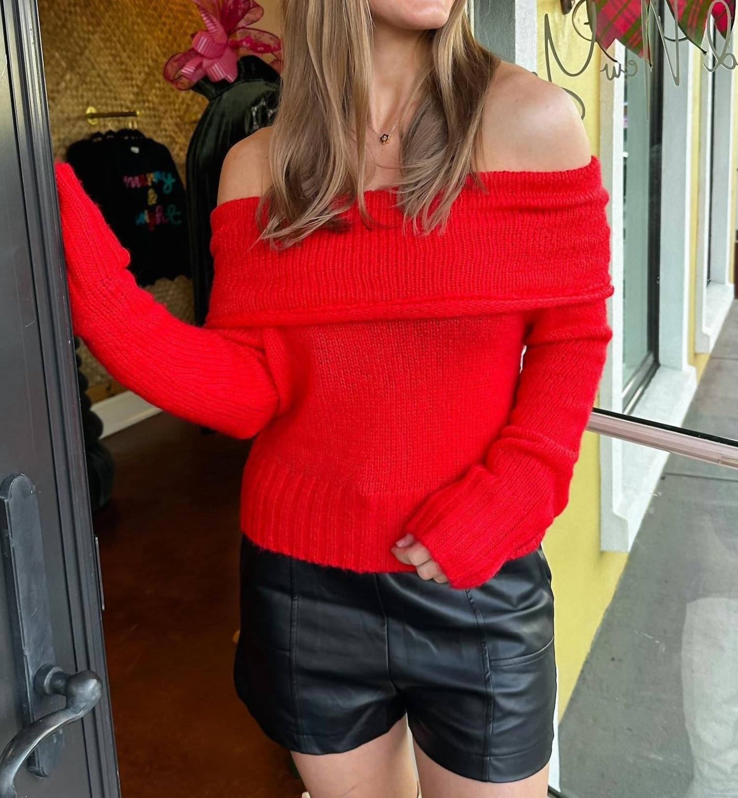 Lumiere - Off Shoulder Sweater