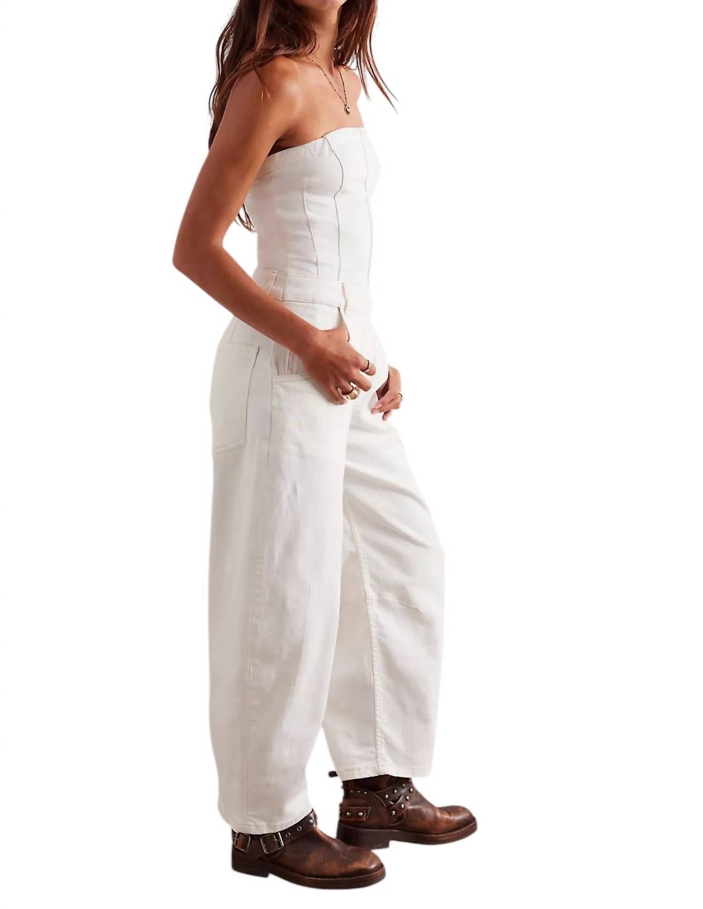 Free People - Je Suis Pret Barrel Leg Jumpsuit
