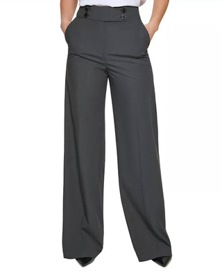 Calvin Klein - Women's Whitney Button Front Wide Leg Pants