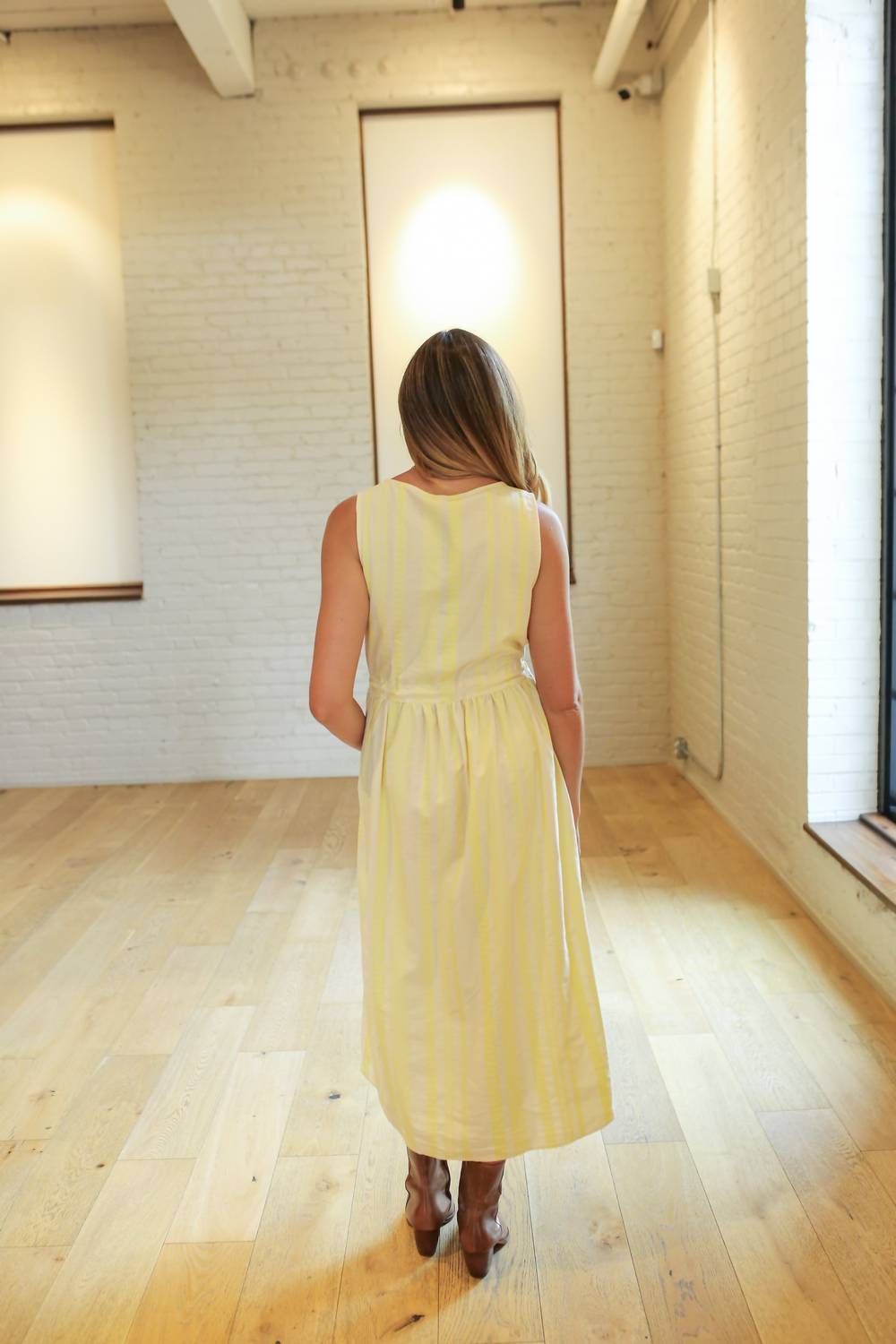 Soulofmu - Glow Drawstring V-neck Maxi Dress