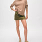 White + Warren - Cashmere Rib Trim Standneck Sweater