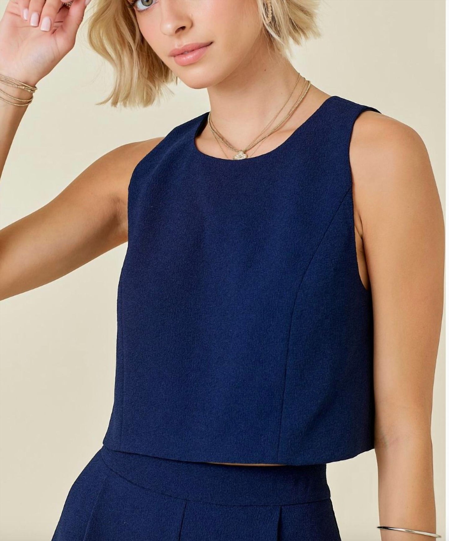 Day + Moon - Crepe Sleeveless Top