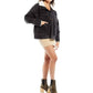 Free People - Ariel Cozy Denim Bomber Jacket