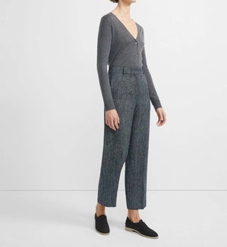 Theory - High Waist Straight Ankle Crop Career Pants
