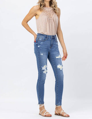 Judy Blue - High Waist Skinny Lemon Patch Denim Jeans