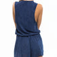 Blue Life - Deep V-neck Sleeveless Romper