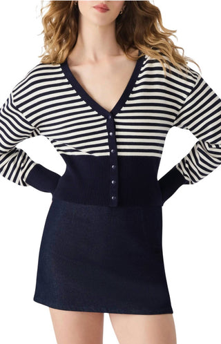Steve Madden - Lauryn Stripe Crop Cardigan
