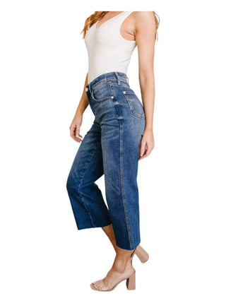 Judy Blue - Hayes High Rise Wide Leg Crop Jeans