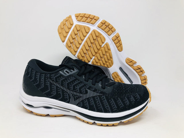 Mizuno Women's Wave Rider 24 Knit Running Shoe Black/Dark Shadow Size 6.5 B(M) US