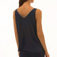 Joseph Ribkoff - Satin Sleeveless With Rhinestone Trim Top