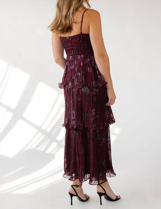 Astr - Lupin Floral Pleated Maxi Dress
