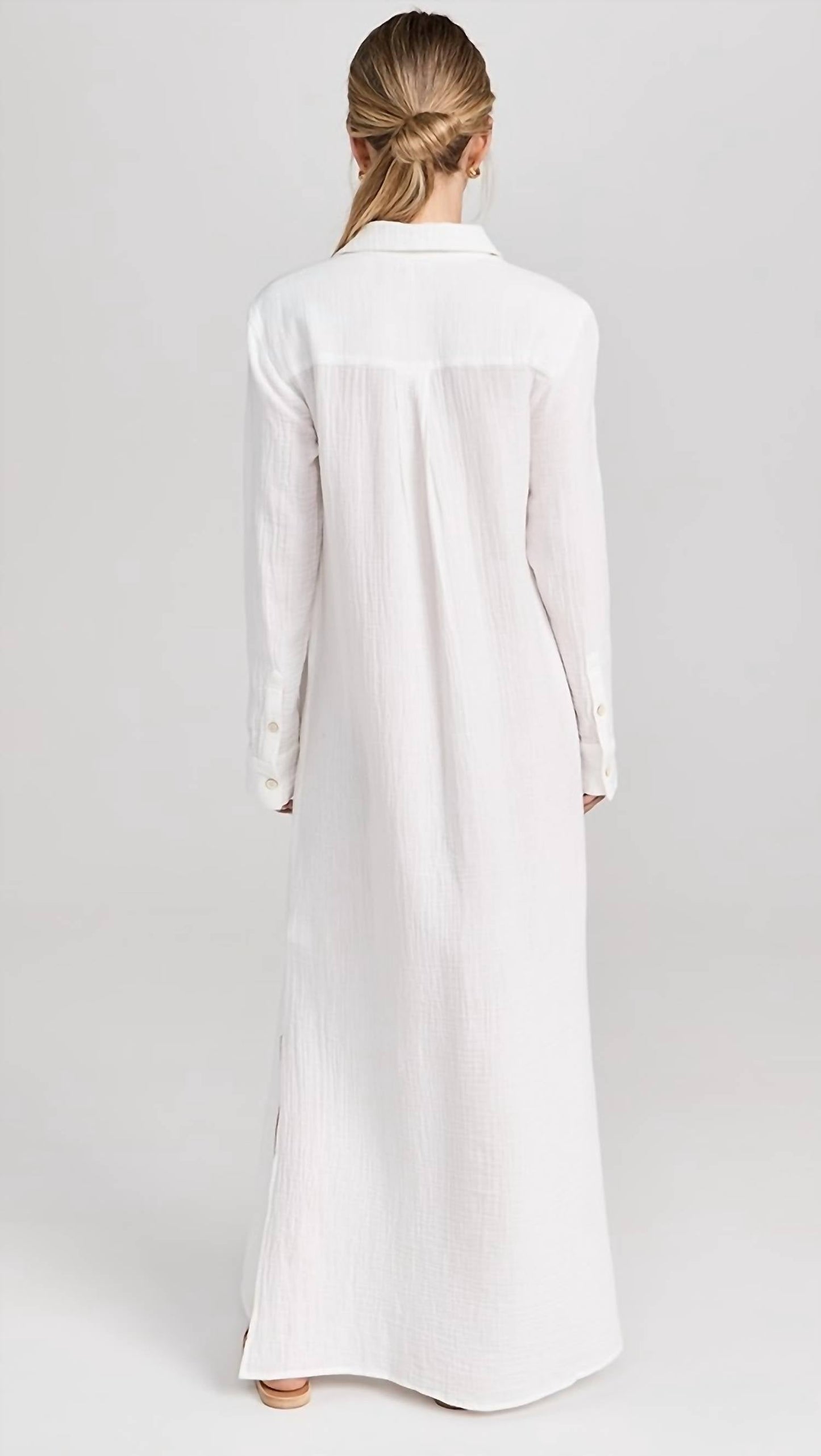 Faherty - Dune Cotton Gauze Maxi Shirtdress